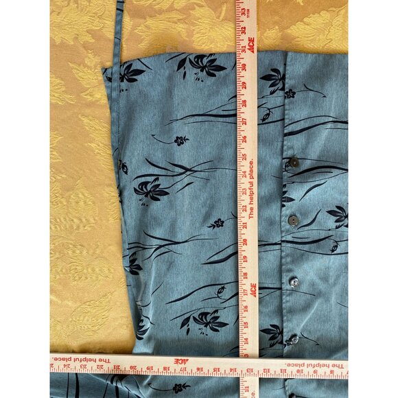 Sag Harbor Green Blouse Womans Medium Polyester Long‎ Sleeve - Picture 4 of 6